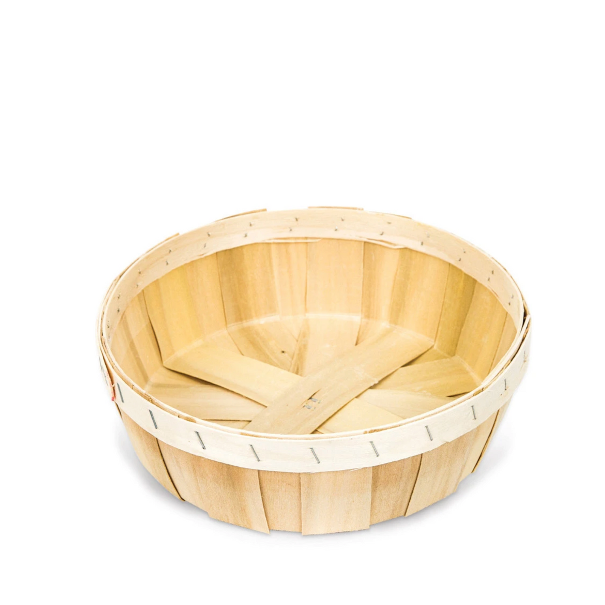 American Handmade Wood Round Basket